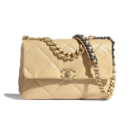 chanel 19 small flap bag beige|Chanel 19 flap bag large.